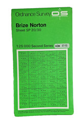 BRIZE NORTON Ordnance Survey Second Series Pathfinder Sheet SP 20/30 1978