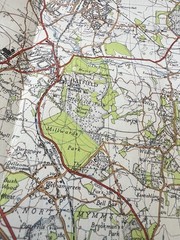 Ordnance Survey Vintage Cloth Map 1952 50s London NW Watford Luton Free Post UK