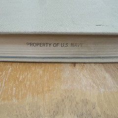 Britannica Atlas Hardcover Atlas Book w/ “Property of U.S. Navy” Stamps