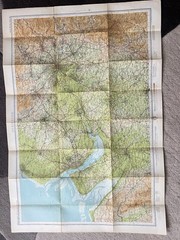 Bartholomew’s Map Liverpool Merseyside Vintage 60s 1962 Cloth Half Inch FreePost