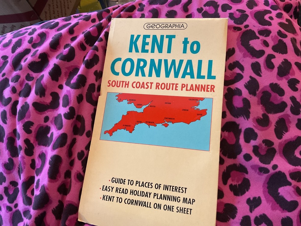 kent to cornwall south coast route planner ,geographia map