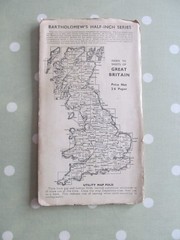 VINTAGE BARTHOLOMEW’S MAP ARISAIG & LOCHABER REVISED HALF-INCH CONTOURED 1947
