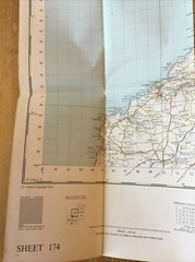 1961 Ordnance Survey One Inch Seventh Series Map 174 Bude (incl Boscastle )