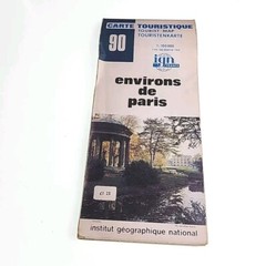 Environs de Paris 90 Vintage Tourist Map