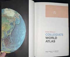 Collegiate World Atlas 1966 Leather Rand McNalley Full-gilt, LIKE NEW