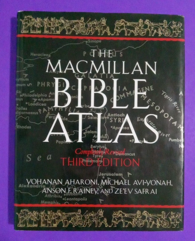 The Macmillan Bible Atlas Third Edition, Vintage 1993 Hardcover/Dustjacket Book.