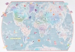 Outer Space Glow in the Dark Children’s World Wall Map (Map) (UK IMPORT)