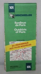 France – Michelin 1:50,000 Map – Banlieue de Paris – Sheet 101 – 1984
