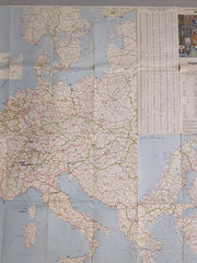 Vintage 1966 Shell Touring Road Map Europa Europe