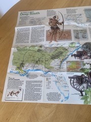 National Geographic The Making of Americe Deep South Map Magazine 1983