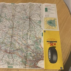 Michelin Map 55 Cane Paris Vintage France Road Map Sheet 55