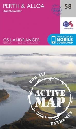 Perth & Alloa, Auchterarder (Map) OS Landranger Active Map