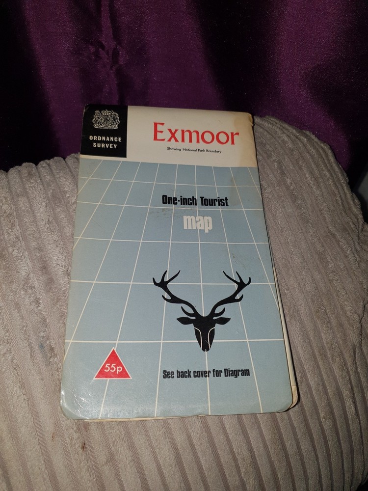 Vintage Ordnance Survey – One Inch Tourist Map – Exmoor – 1967 interesting