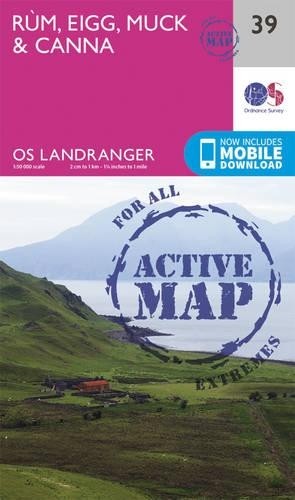 Rum, Eigg & Muck (Map) OS Landranger Active Map