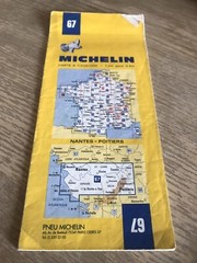 Michelin French Road Map 67 Of Nantes Poitiers