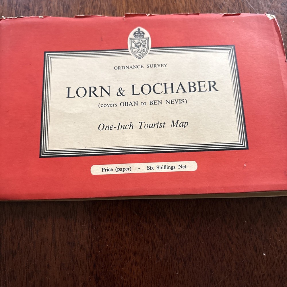 Vintage Ordnance Survey Lorn & Lochaber One Inch Tourist Map Ben Nevis