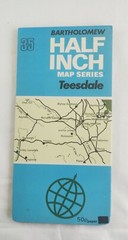 Map Bartholomew X4 Half Inch Map Series Teesdale / Kent / West Riding /York moor