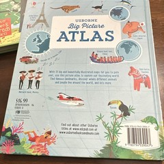 Usborne Big Picture Atlas and Lift the Flap general knowledge book (2 books)