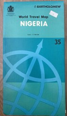 World Travel Map Nigeria ~ Bartholomew World Travel Series