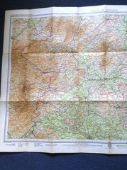 Bartholomew’s Cloth Map Sheet 18 – VALE OF SEVERN – Late 1930s – Good Condition