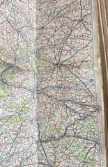 Vintage French Shell Map, No.2 & 3 Carte Regionale BRITTANY / PARIS. Deco Text