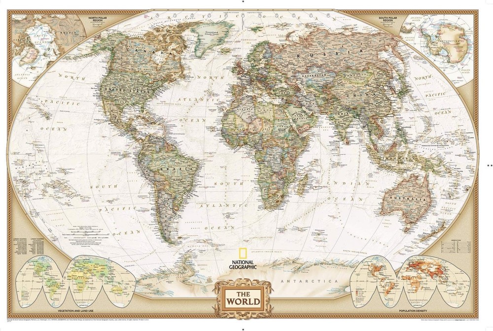 National Geographic World Wall Map – Executive (Poster Size: 36 x 24 in) (Nat…