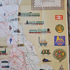 Vintage Bartholomew Railway History Map Of Britain