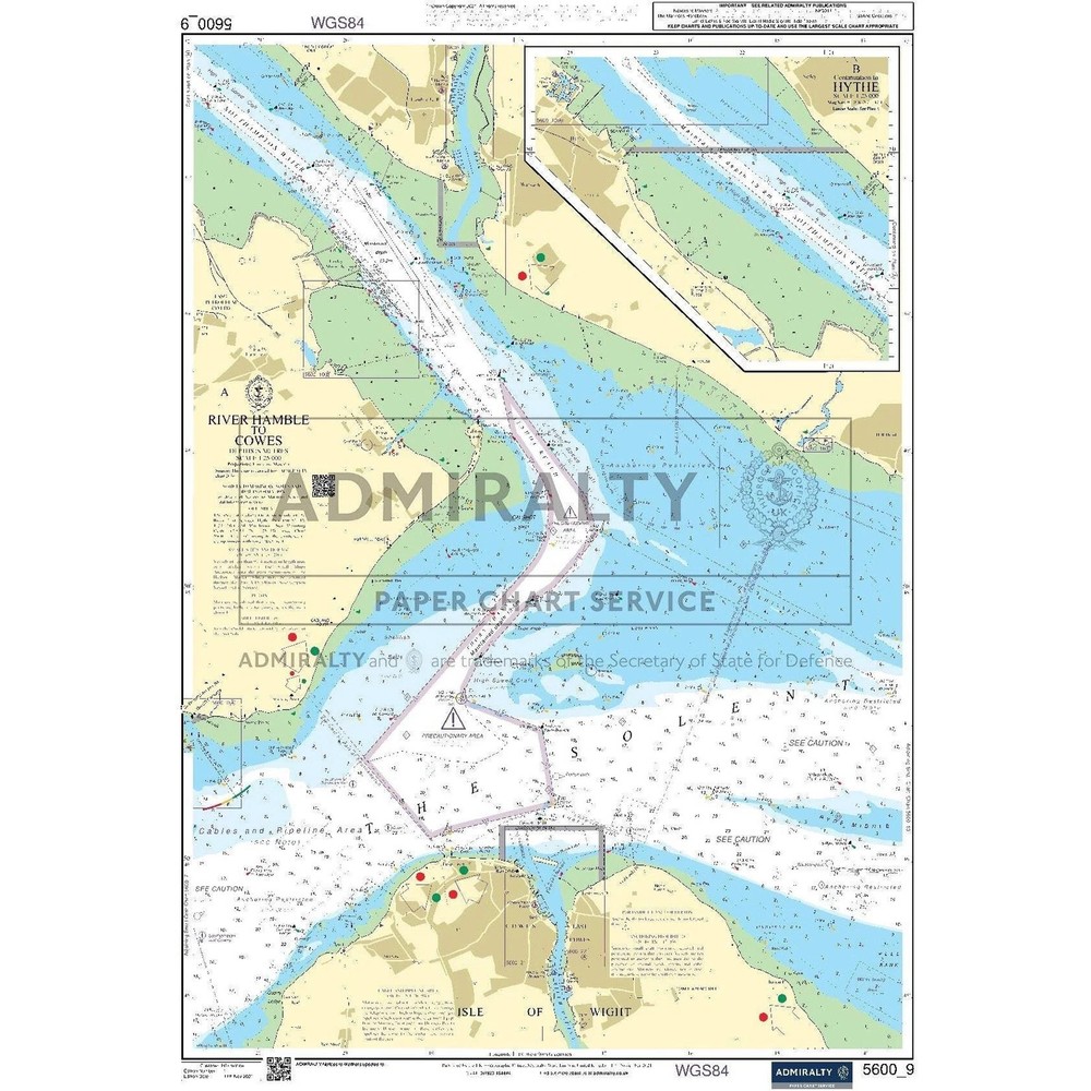 Admiralty Small Craft Chart 5600_9: River Hamble to Cowes