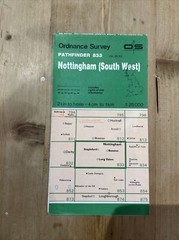 NOTTINGHAM South West Pathfinder 833 SK43/53 Ordnance Survey 1:25000 1989