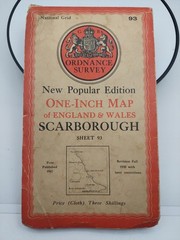 ORDNANCE SURVEY ONE INCH MAP 🗺️ SCARBOROUGH 1947 Popular Edition cloth Sheet 93