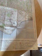 Ordnance Survey One Inch Map Sheet 183 Seventh Series Eastbourne 1960 OS