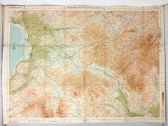 Bartholomews New Reduced Survey Map Tourists & Cyclists Ayr & Cydesdale on Cloth