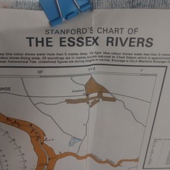 Admirality Chart x3 River Colne and Blackwater Navigational Charts 1990 Wall Map