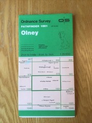 1988 Ordnance Survey Pathfinder Map 1001 SP 85/95 Olney (incl Harrold )