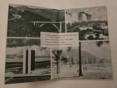 Vintage Map of Brazil Modern Edition C.S Hammond & Co USA Fold-Out Index Photos