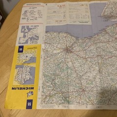 Michelin Map 55 Cane Paris Vintage France Road Map Sheet 55