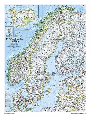 Nat Geo Maps Scandinavia Classic Map [Tubed] (Map)