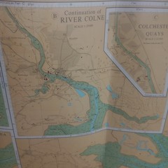 Admirality Chart x3 River Colne and Blackwater Navigational Charts 1990 Wall Map
