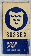 Vintage 1960’s Geographica Road Map Sussex & A-Z Croyden, Purley, Sutton 2001