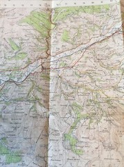 1960 Ordnance Survey One Inch Seventh Series Map 127 Aberystwyth inc Machynlleth