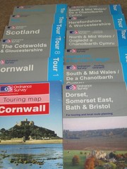 OS Ordnance Survey Tour maps – assorted editions – very good condition