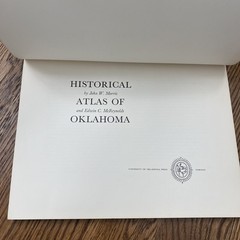 Historical Atlas of Oklahoma Morris 1971 4th Print Geography Native Americans