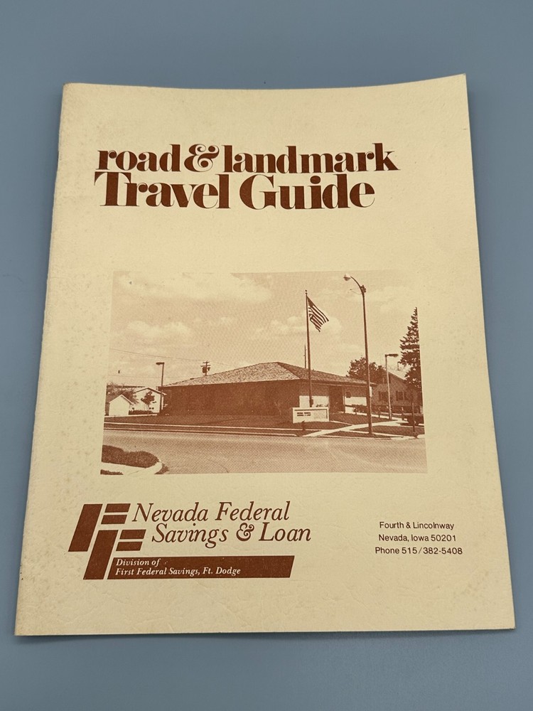1979 Nevada Iowa Road & Landmark Travel Guide Vintage