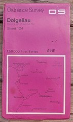 DOLGELLAU Ordnance Survey Map 1:50,000 First Series Sheet 124 1974