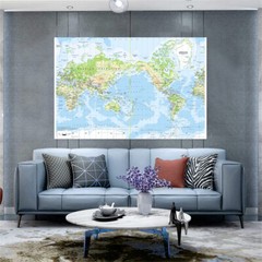 World Map Atlas Geography Political Poster Canvas Print A1 A2