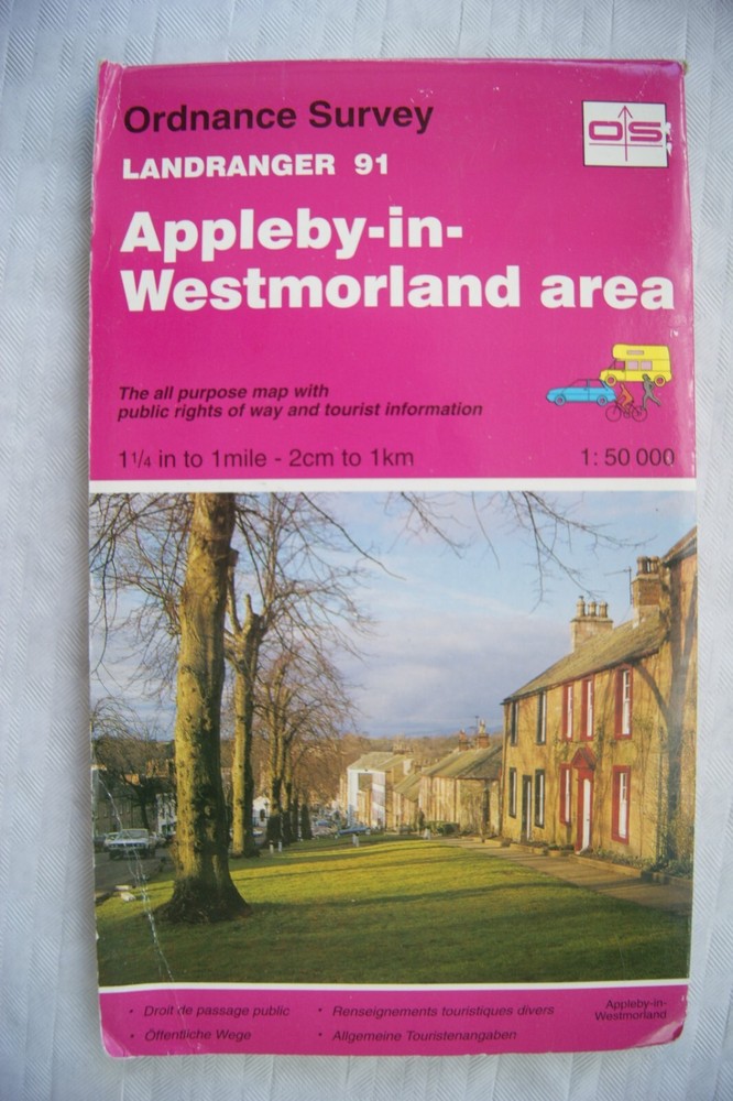 1990 OS Landranger map Sheet 91 Appleby-in-Westmoreland & surrounding area