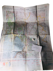 Map Lancaster Fold Out Vintage ra