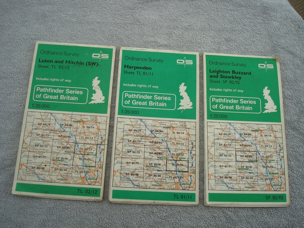 3 VTG O S SHEET MAPS SP 82/92, TL 01/11, TL 02/12 PATHFINDER SERIES 1:25 000