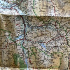 PEAK DISTRICT – ORDNANCE SURVEY TOURIST MAP 1963 Buxton Kinder Bakewell