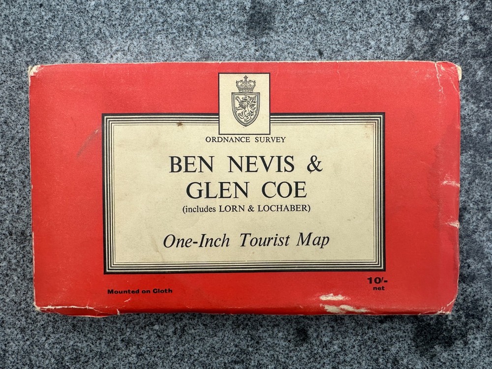 BEN NEVIS & GLEN COE Inc Lorn & Lochaber ORDNANCE SURVEY TOURIST MAP Rev 61 1964